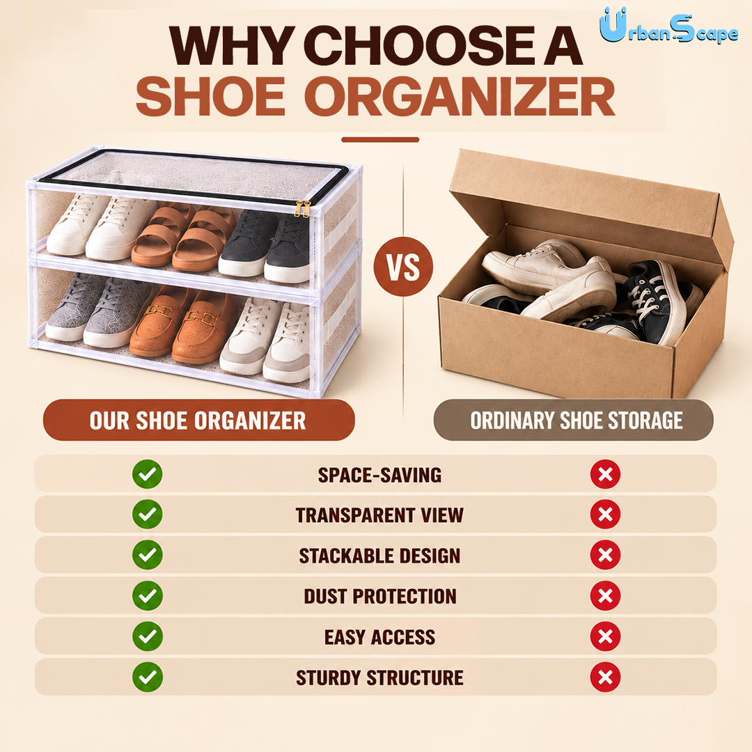Foldable Dustproof Shoe & Clothes Organizer Box