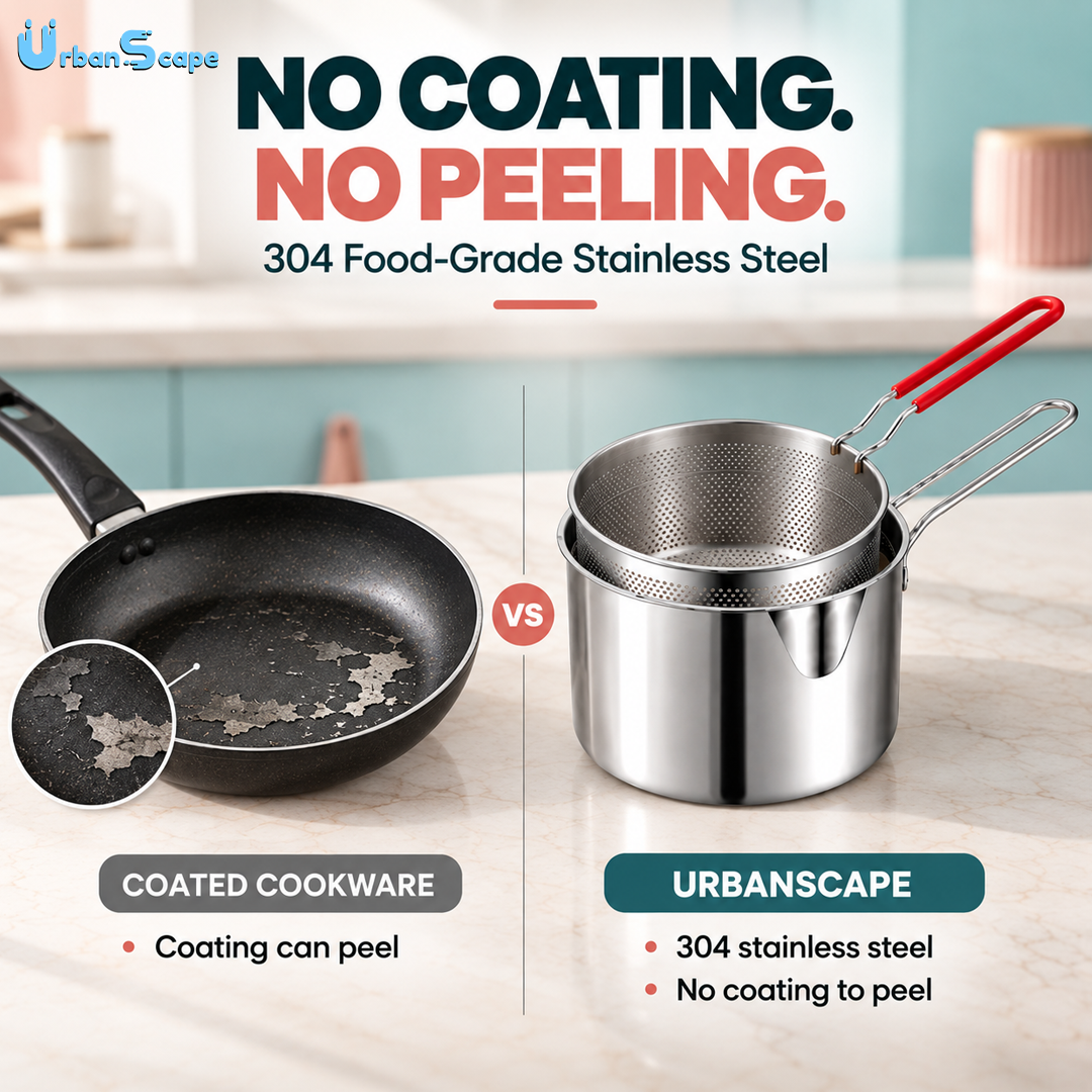 Stainless Steel Frying & Boiling Pot | Kitchen Utensil