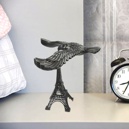 Metal Self Balancing Eagle With Eiffel Tower