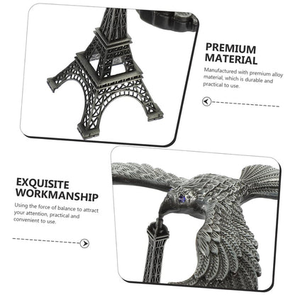 Metal Self Balancing Eagle With Eiffel Tower