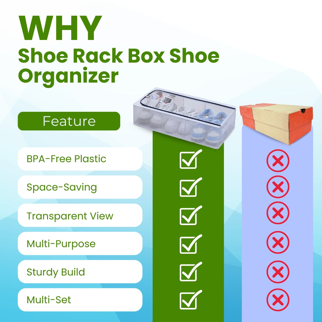 Foldable Dustproof Shoe Organizer with Zipper & Handle