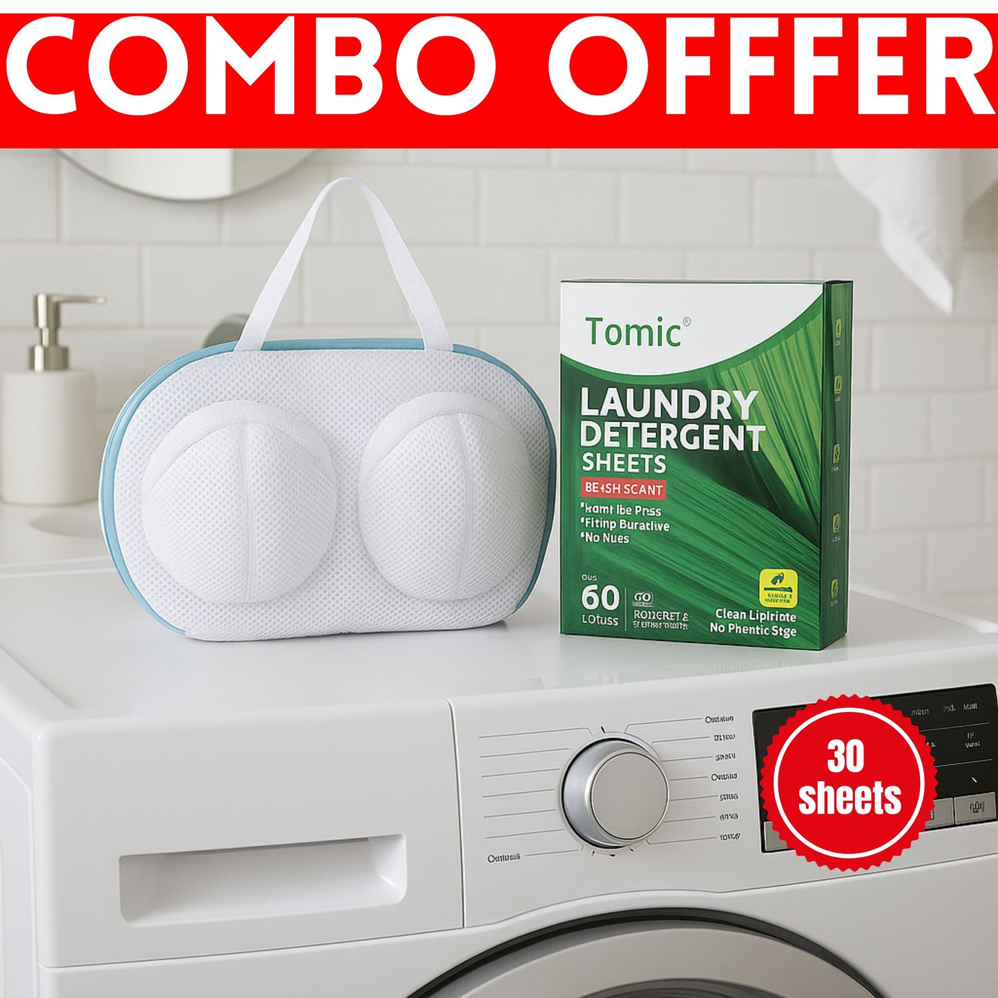 Smart Wash Duo – Laundry Detergent Sheets With Washing Bags For Laundry