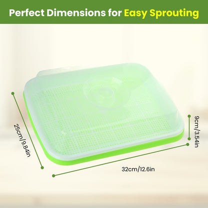 Seed Sprouter Tray - Healthy Wheatgrass Grower with Lid Sprouting Kit