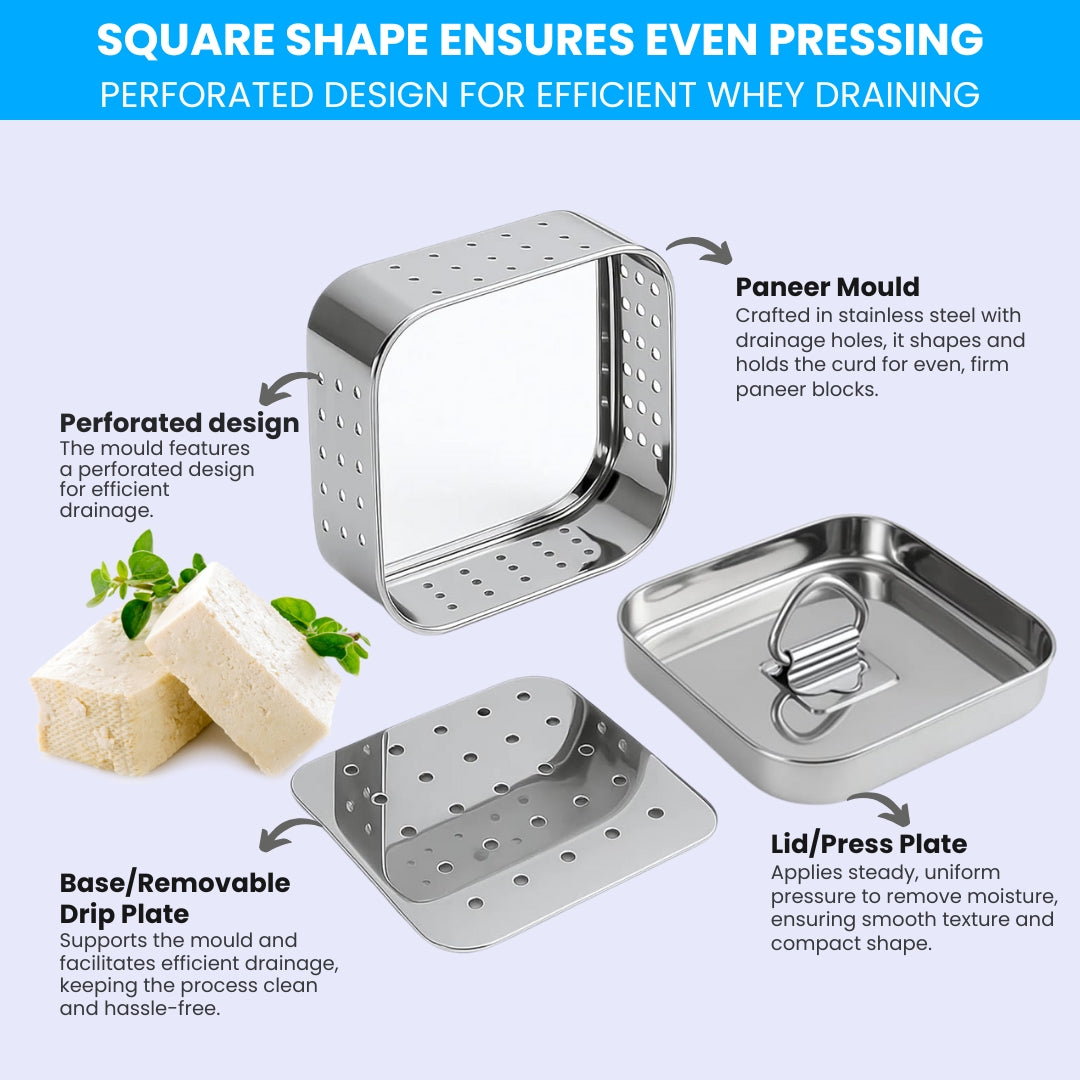 Paneer & Tofu Maker - Stainless Steel Kitchen Essential