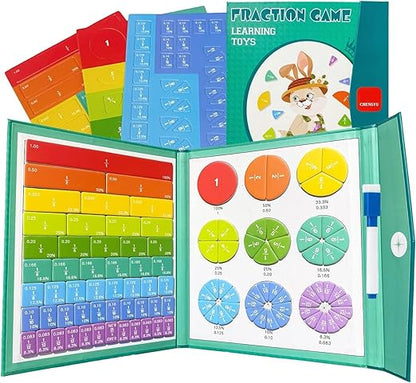 Fraction Learning Mathematics Book | Magnetic Book | Early learning Toy