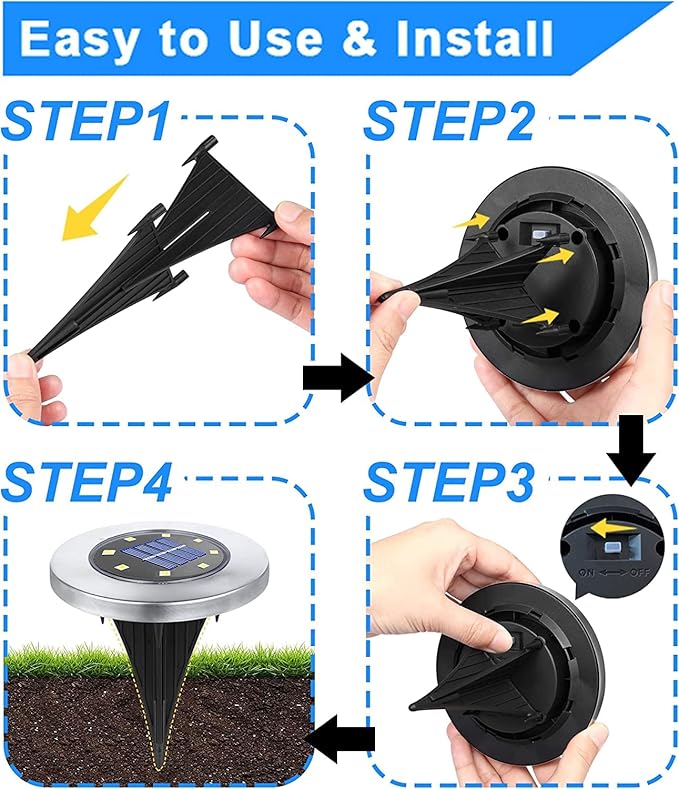 Solar Disc Garden Light (Free Delivery + COD Available)