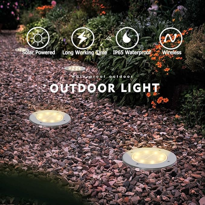 Solar Disc Garden Light (Free Delivery + COD Available)