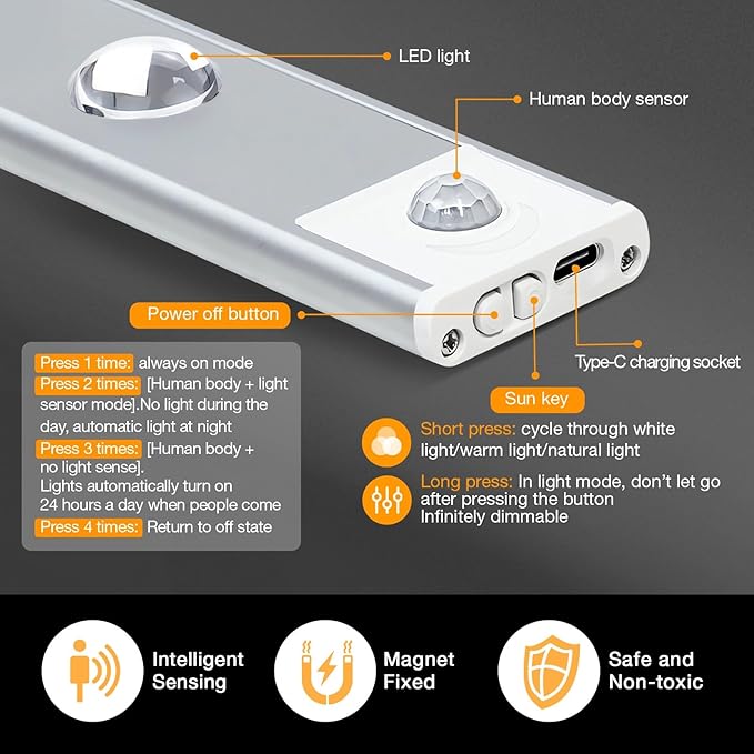 Smart Motion Sensor LED Light (Automatic sensor Light)