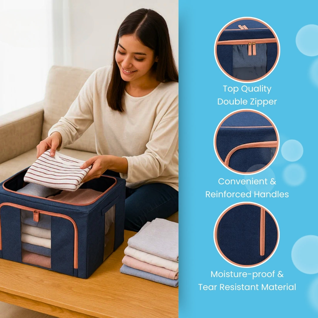 Foldable Clothes & Blanket Organizer