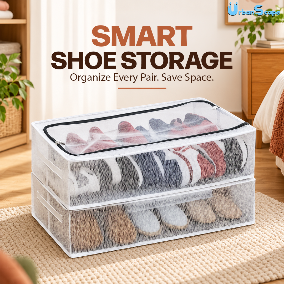 Foldable Dustproof Shoe & Clothes Organizer Box