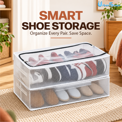 Foldable Dustproof Shoe & Clothes Organizer Box