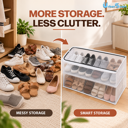 Foldable Dustproof Shoe & Clothes Organizer Box