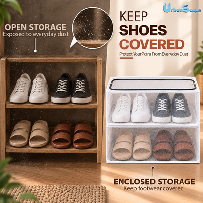 Foldable Dustproof Shoe & Clothes Organizer Box