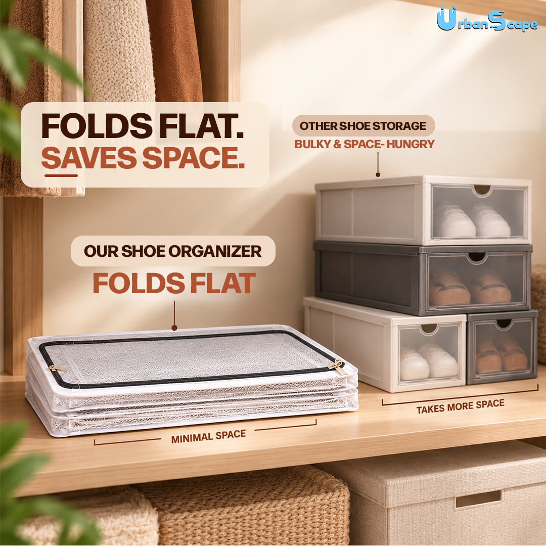 Foldable Dustproof Shoe & Clothes Organizer Box