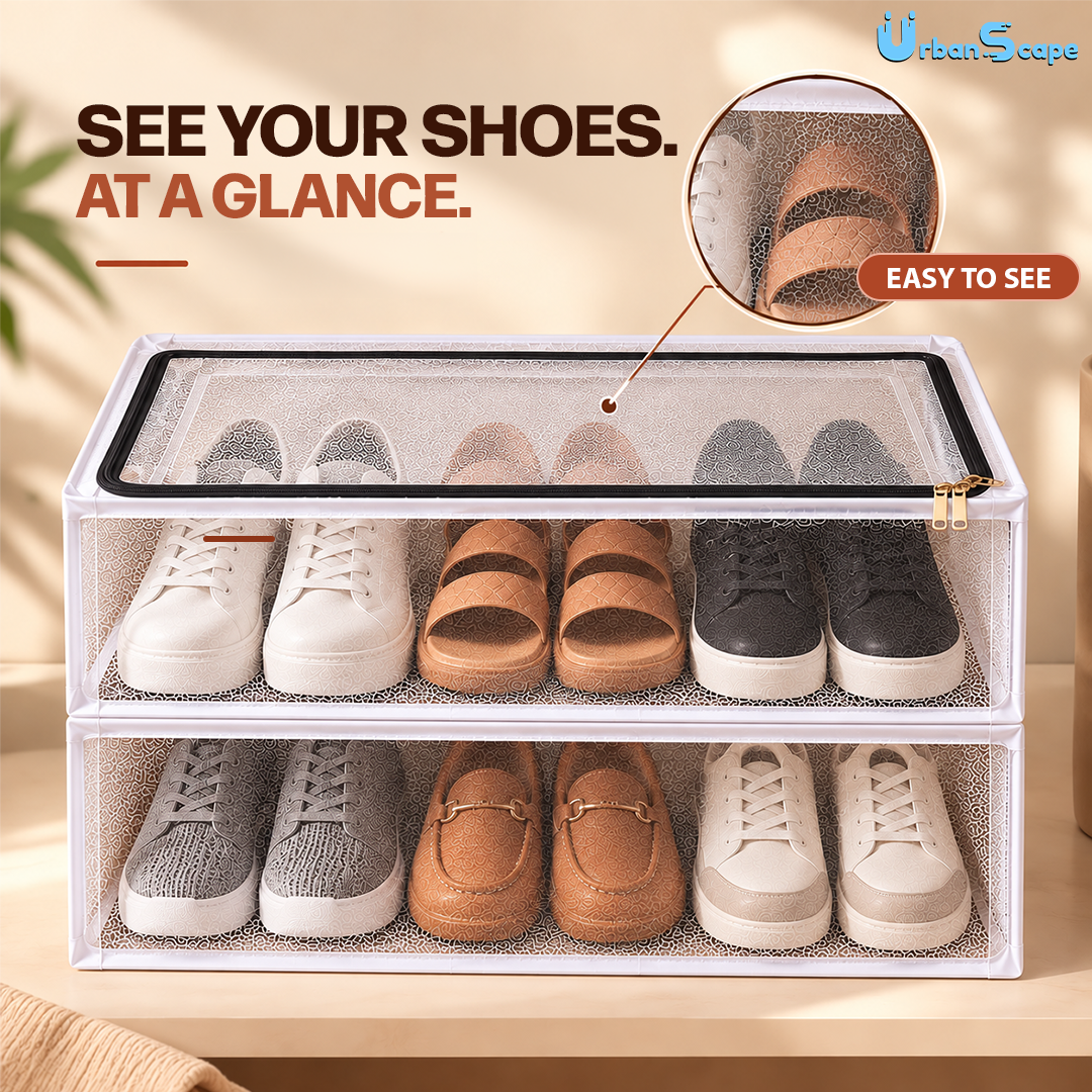 Foldable Dustproof Shoe & Clothes Organizer Box