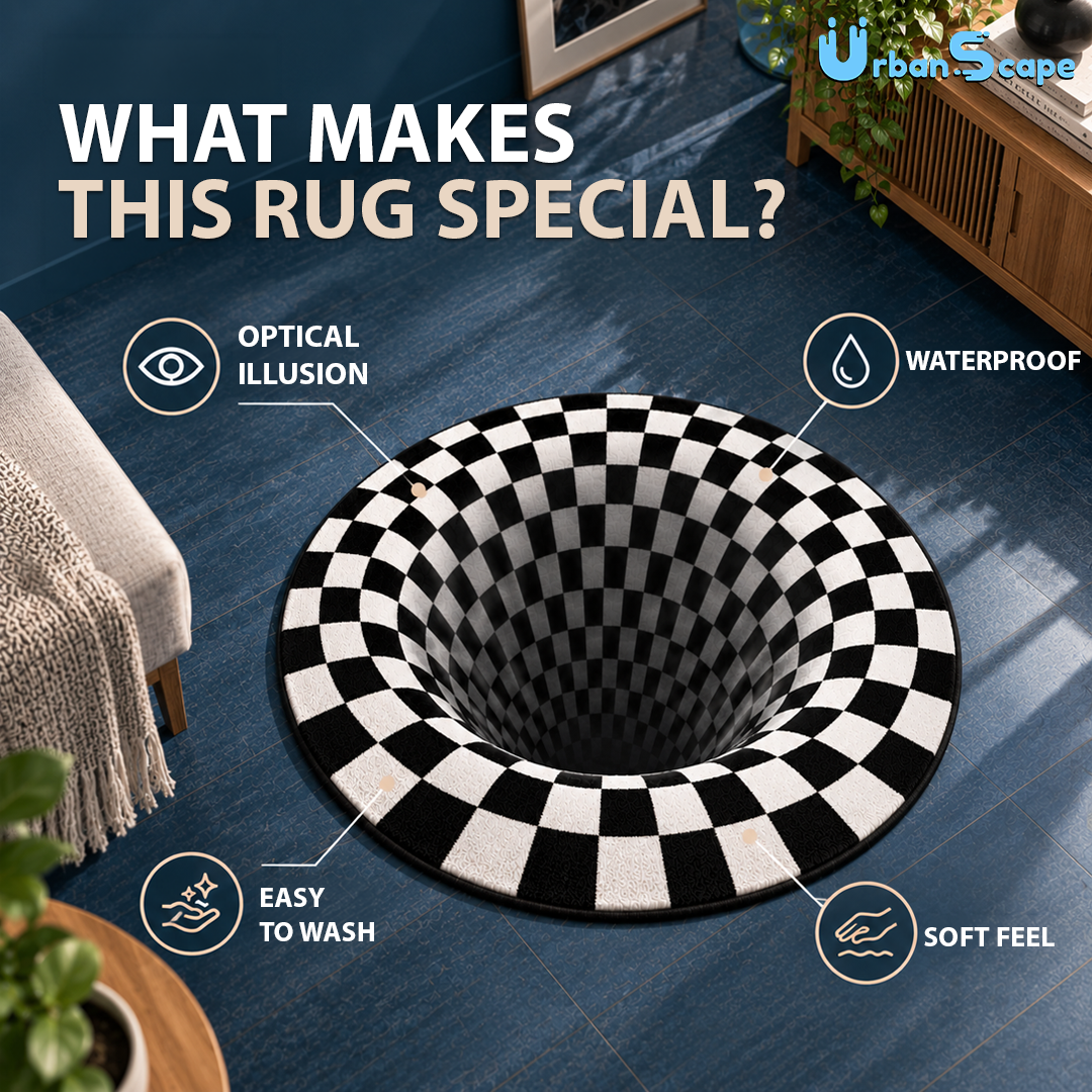Optical Illusion Waterproof Rug