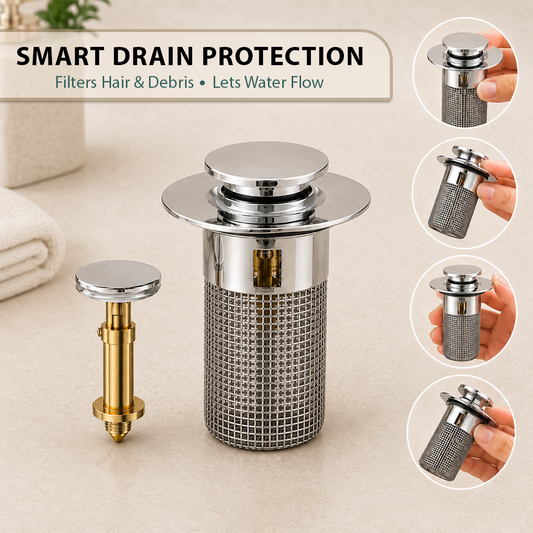 Premium Stainless Steel Drain Cover & Hair Catcher