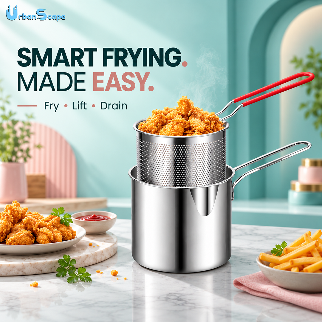 Stainless Steel Frying & Boiling Pot | Kitchen Utensil