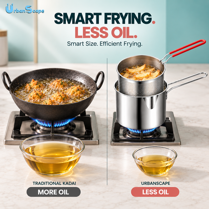 Stainless Steel Frying & Boiling Pot | Kitchen Utensil