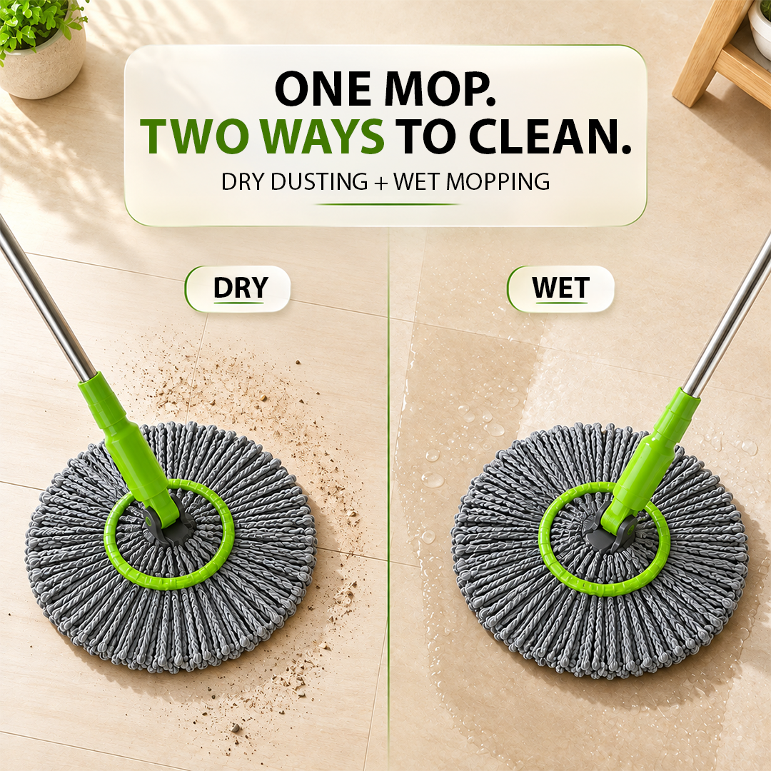 EcoSpin 2 in 1 Bamboo Mop