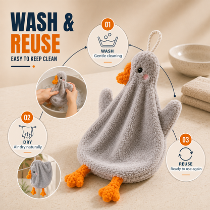 Duck Shaped Hand Towel With Strong Water Absorption