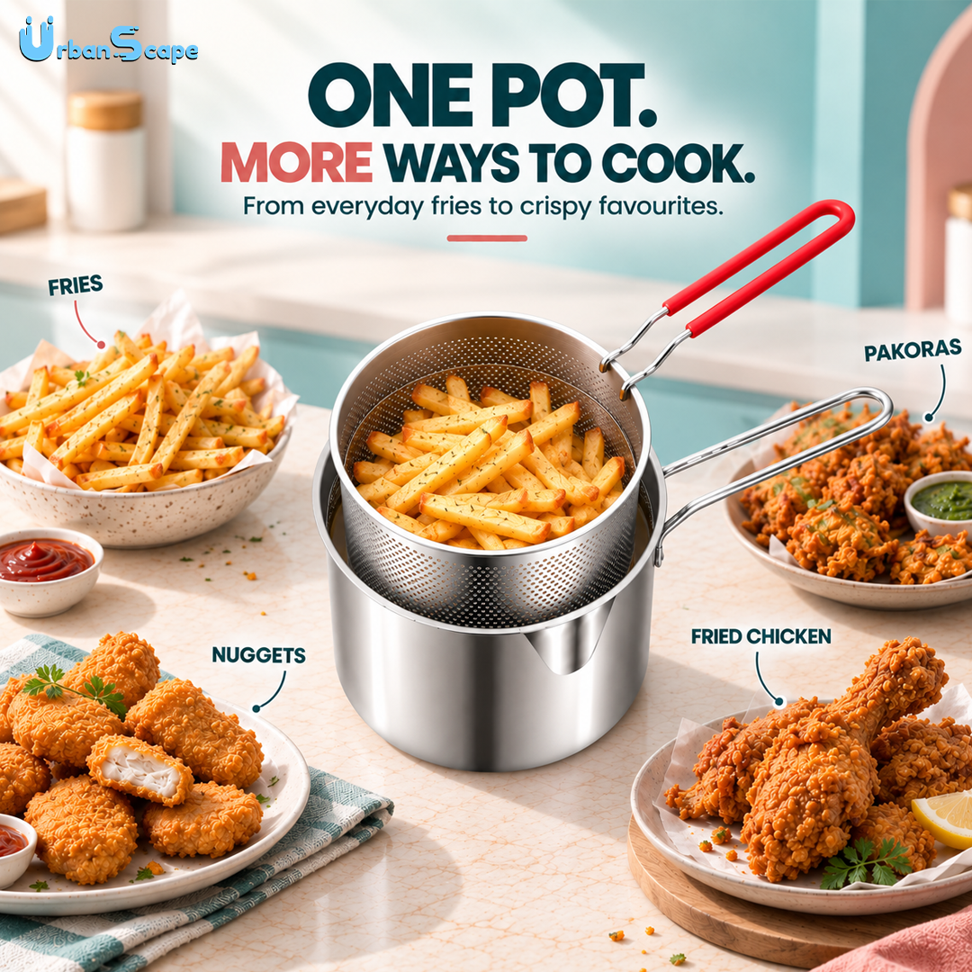 Stainless Steel Frying & Boiling Pot | Kitchen Utensil