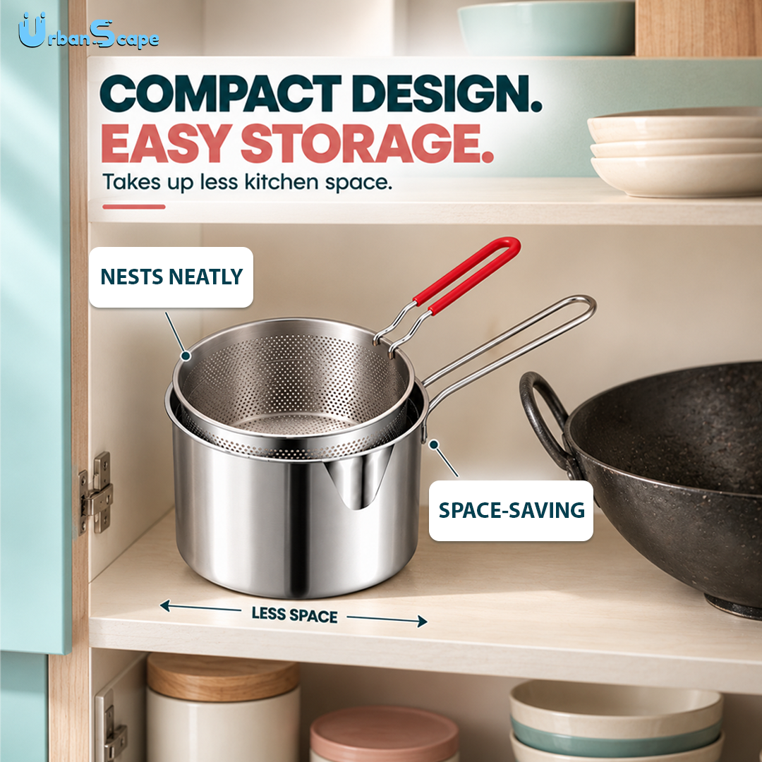Stainless Steel Frying & Boiling Pot | Kitchen Utensil