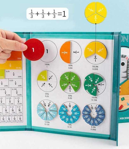 Fraction Learning Mathematics Book | Magnetic Book | Early learning Toy