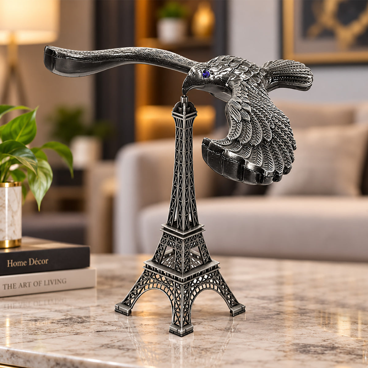 Balancing Eagle With Eiffel Tower Showpiece | Home Decor