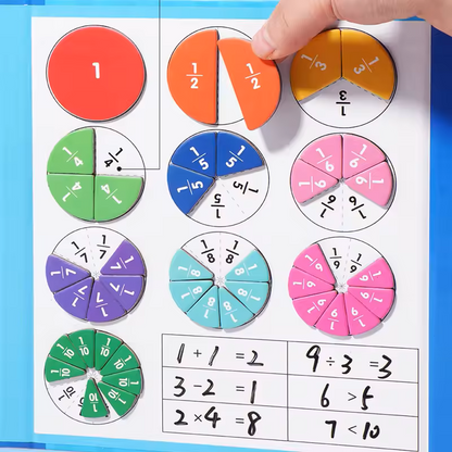 Fraction Learning Mathematics Book | Magnetic Book | Early learning Toy