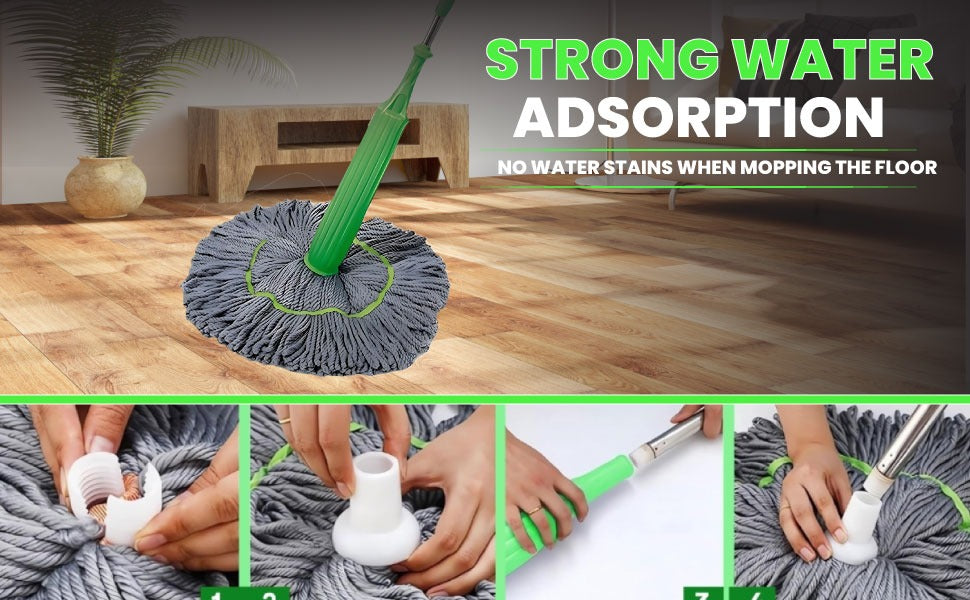 EcoSpin 2 in 1 Bamboo Mop