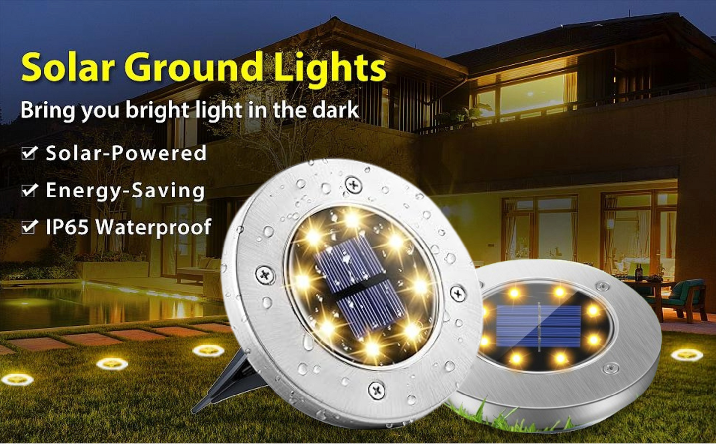 Solar Disc Garden Light (Free Delivery + COD Available)