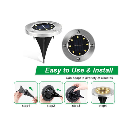 Solar Disc Garden Light (Free Delivery + COD Available)