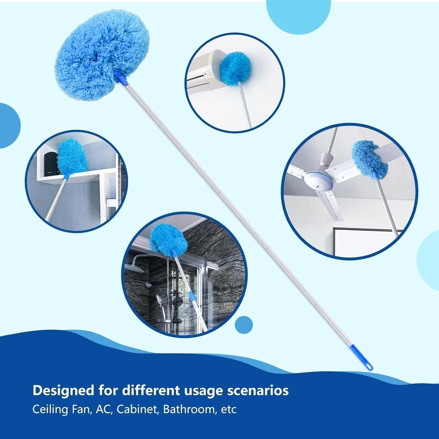 Extendable Dust Buster Mop -  (Ceiling fans & Under sofas & beds) etc.