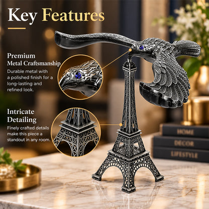 Balancing Eagle With Eiffel Tower Showpiece | Home Decor