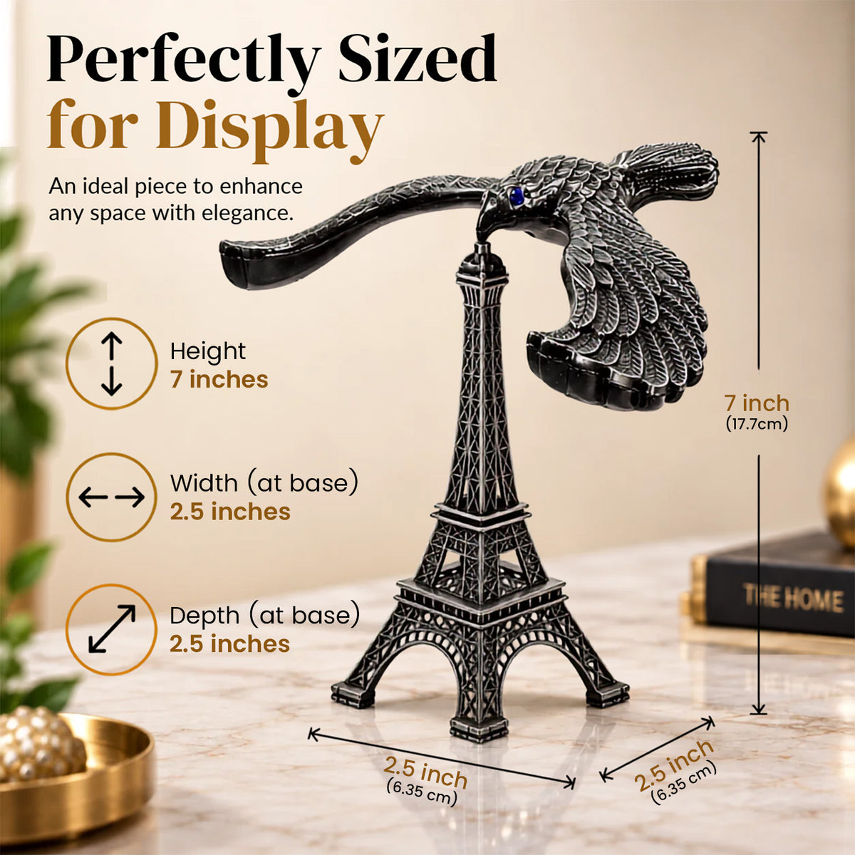 Balancing Eagle With Eiffel Tower Showpiece | Home Decor