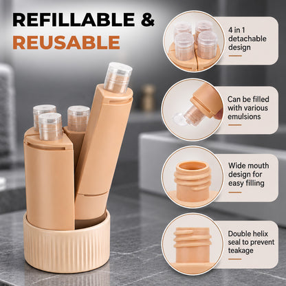 Travel Essential Refillable Container (4-in-1 )