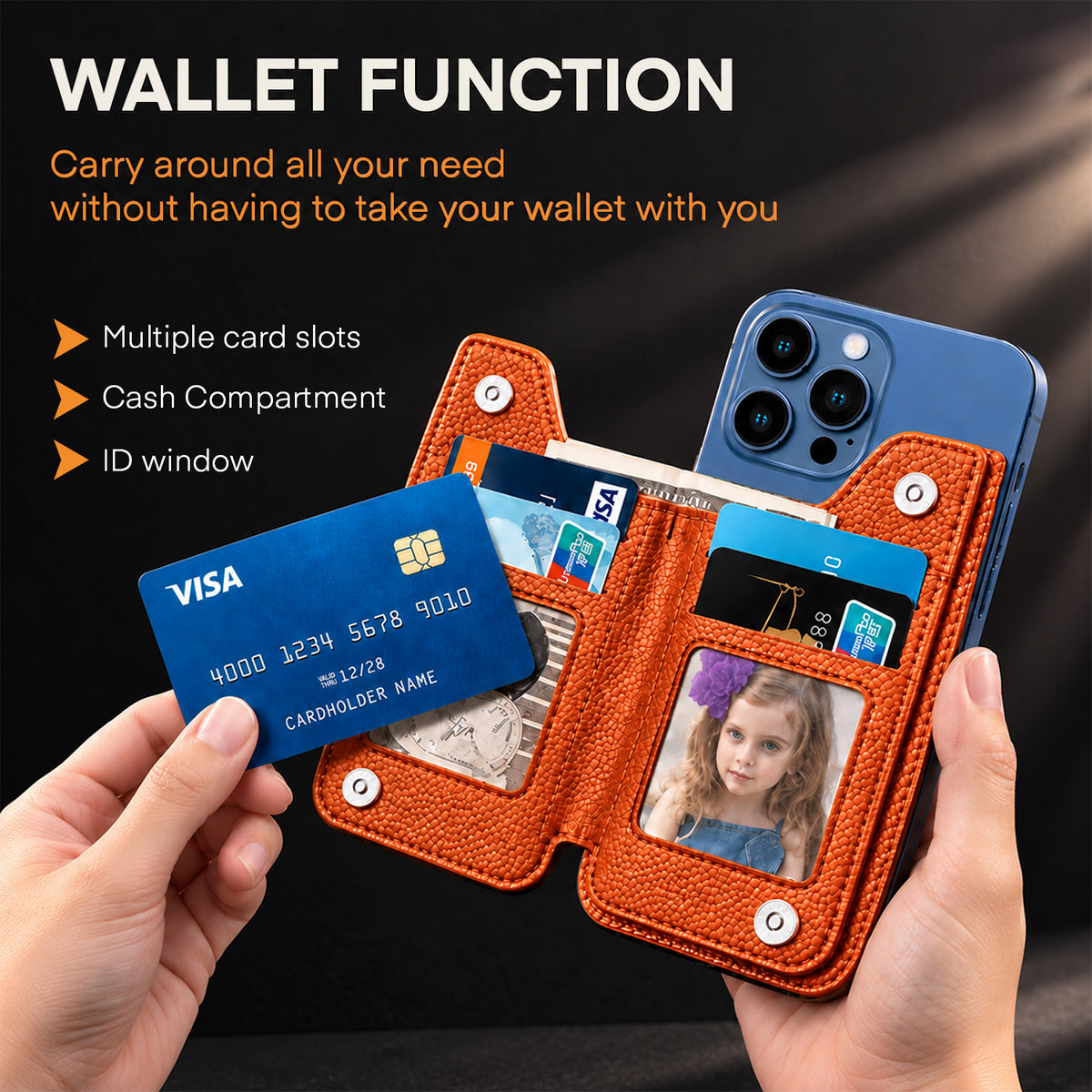 Phone Stand With Card Holder Wallet
