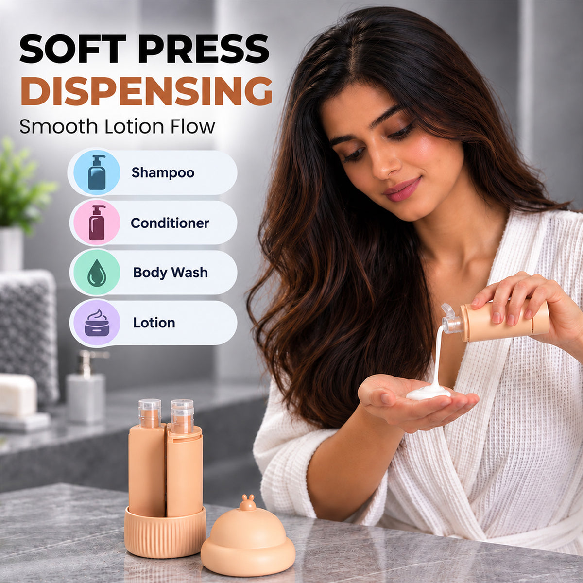 Travel Essential Refillable Container (4-in-1 )