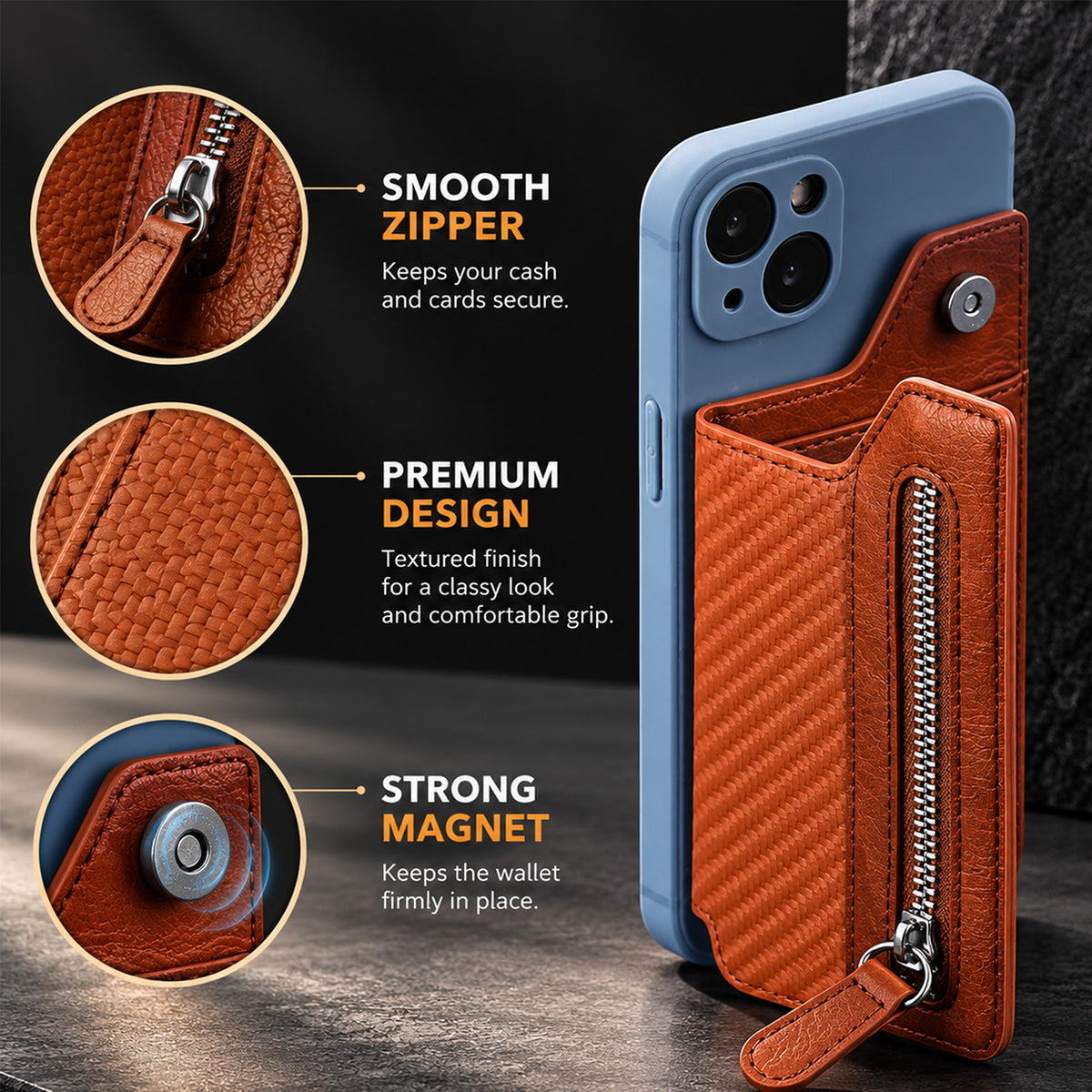 Phone Stand With Card Holder Wallet