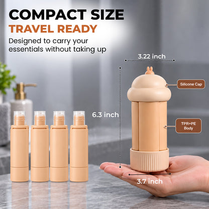 Travel Essential Refillable Container (4-in-1 )