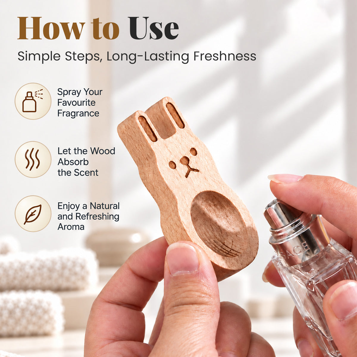 Wood Fragrance Diffuser (Pack of 5)