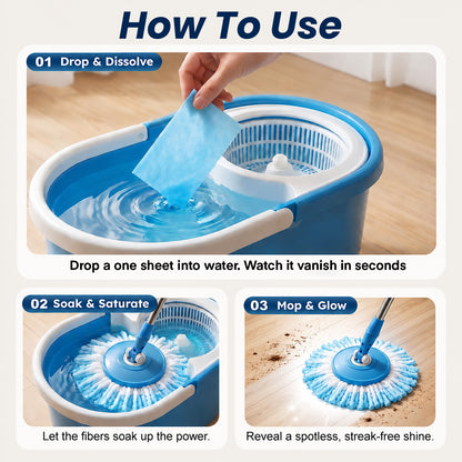 Quick Wash Bathroom Cleaning Sheets | 60 Sheets
