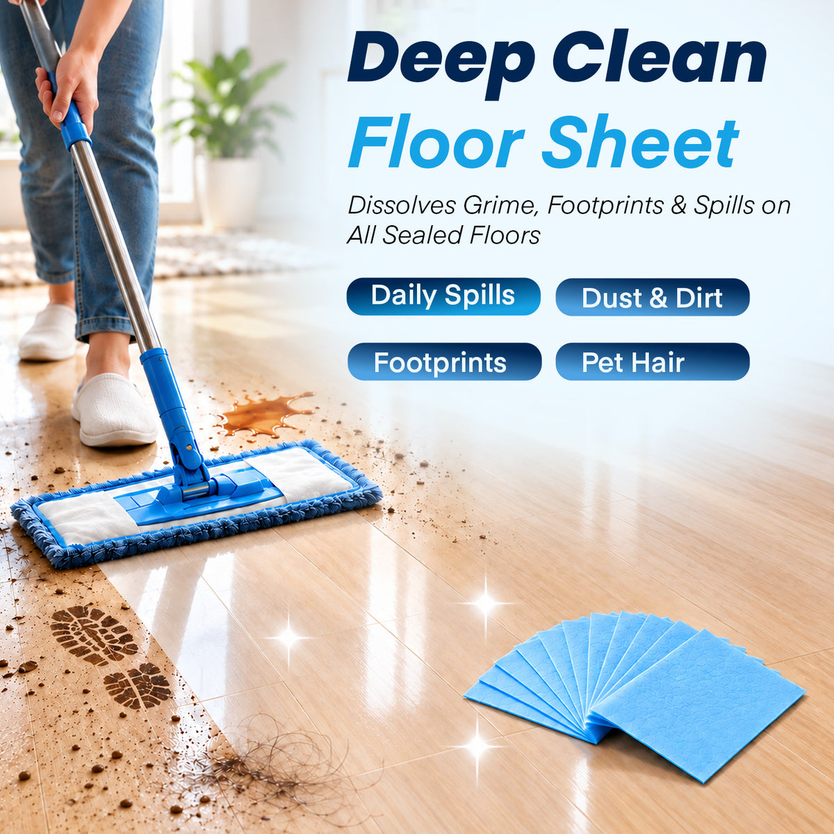 Quick Wash Bathroom Cleaning Sheets | 60 Sheets