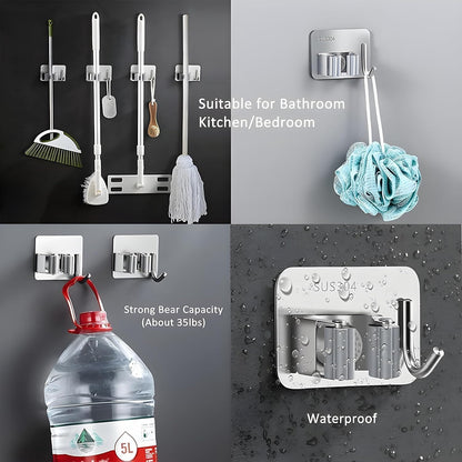 Stainless Steel Broom & Mop Holder
